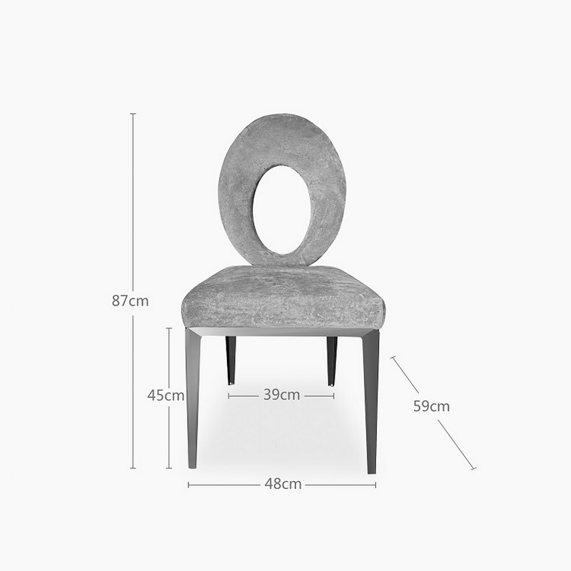 stainless steel frame upholstery elegant dining side chair 7