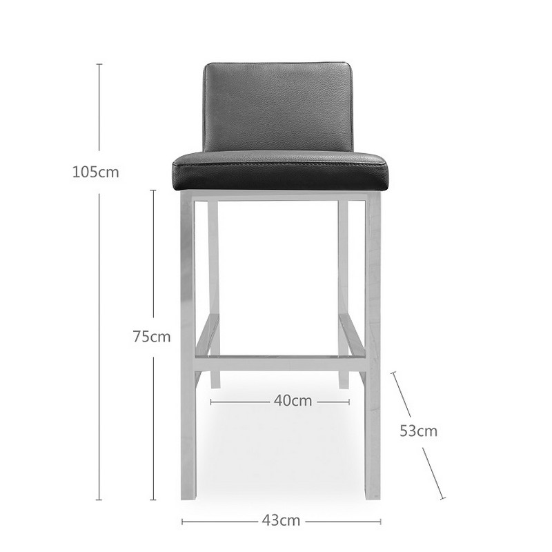 stainless steel polished contemporary bar chair 6